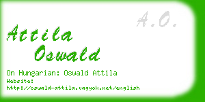 attila oswald business card